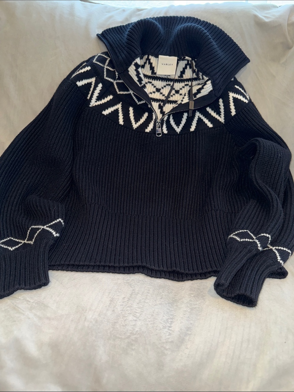 Varley Sigrid Fair Isle Half Zip Sweater - Picture 4 of 6